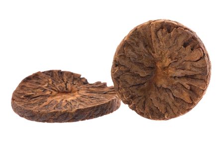 Isolated macro image of betel nut slices.の写真素材