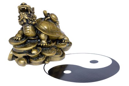 Isolated image of Chinese Feng Shui geomancy.の写真素材