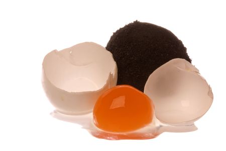 Isolated image of salted duck eggs.の写真素材