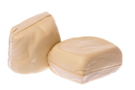 Isolated macro image of soft beancurd.の写真素材