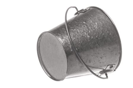 Isolated image of a metal pail.の写真素材