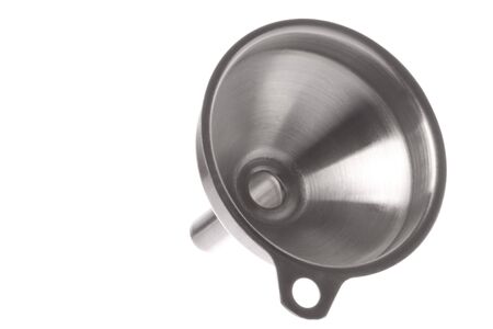 Isolated macro image of a metal funnel.の写真素材