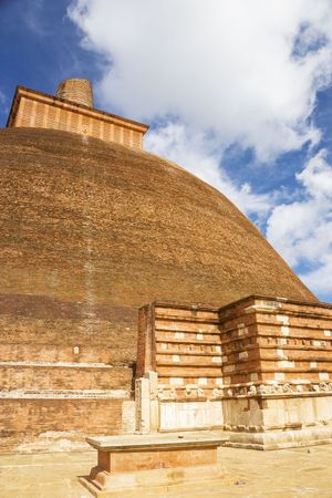 Image of UNESCO's World Heritage Site of Jetavana Dagoba, located at Anuradhapura, Sri Lanka. This massive 1,600 year old structure is the tallest stupa in Sri Lanka, standing majestically at 122 meters tall. It is also the tallest brick structure in the の写真素材