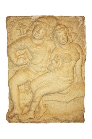 Image of an ancient 3rd century rock carving known as Isurumuniya Lovers at Isurumuniya Temple, Anuradhapura, Sri Lanka. The carving may represent Saliya, the son of the great King Dutugamunu and the low-caste maiden whom he loved.
の写真素材