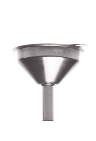 Isolated macro image of a metal funnel.の写真素材
