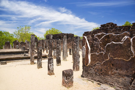 Baddhasima Prasada located at Polonnaruwa, Sri Lanka. の写真素材