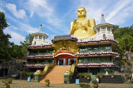 Image of Golden Temple at Dambulla, Sri Lanka. の写真素材