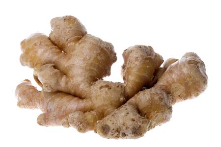 Isolated image of ginger against a completely white background.の写真素材