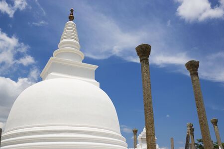 Image of the ancient Thuparamaya Temple at Anuradhapura, Sri Lanka. This is a UNESCO World Heritage site.の写真素材