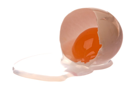 Isolated image of a salted duck egg.の写真素材