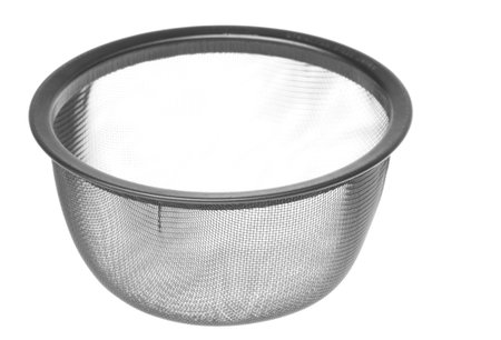 Isolated macro image of a tea strainer.の写真素材