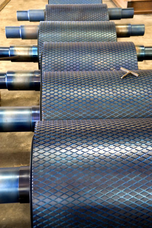 Image of industrial rollers ready for delivery at a foundry in Malaysia.