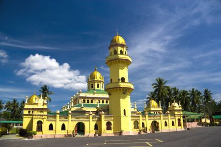 Over a century old Sultan Alaeddin Mosque, located at the old royal town of Jugra, Selangor, Malaysia.の写真素材