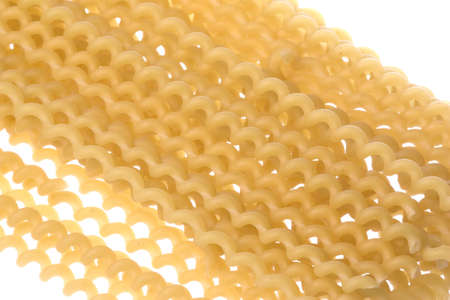 Isolated macro image of wheat pasta.の写真素材