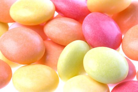 Isolated macro image of colourful sweets.の写真素材