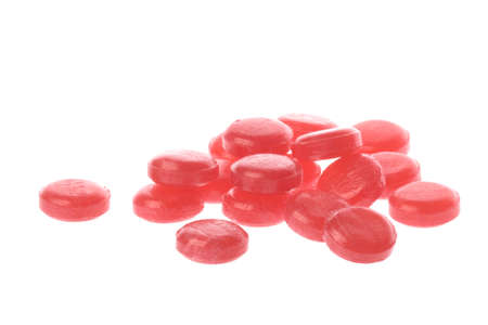 Isolated macro image of cough drops.の写真素材