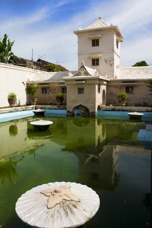 Image of royal bathing pools at Taman Sari Royal Water Park, Yogyakarta, Indonesia. の写真素材
