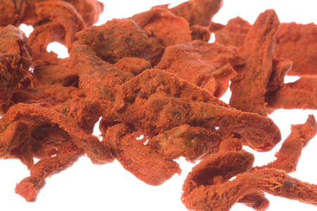 Isolated macro image of preserved ginger.の写真素材