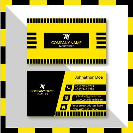 Double sided luxurious Business cardのイラスト素材