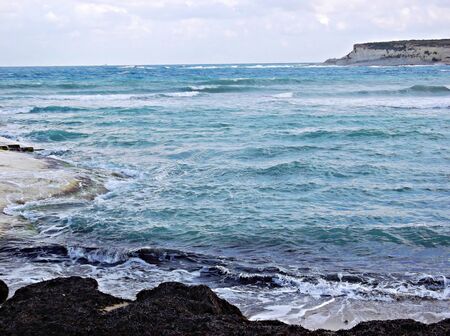 swell on the coastの写真素材
