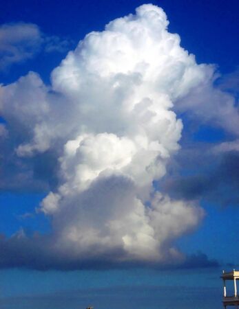 minaret and cumulusの写真素材