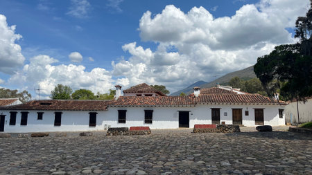 Typical rural landscape and peasant houses in the village of Ouro Preto, Minas Gerais, Brazilの写真素材