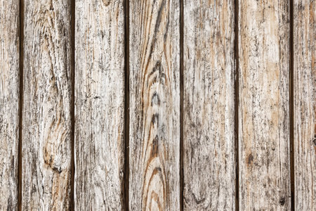 Grunge wood texture. Raw brown wooden wall background. Rustic tree desk with knots pattern. Countryside architecture wall. Village building construction.の写真素材