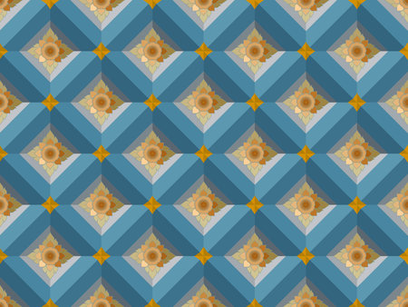 Thai vintage seamless pattern vector abstract background, with seamless pattern in swatch