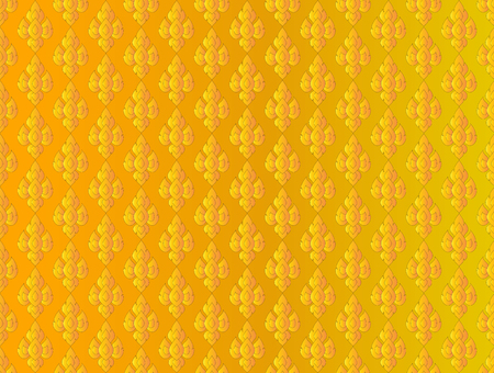 Golden Thai vintage pattern vector abstract backgroundのイラスト素材