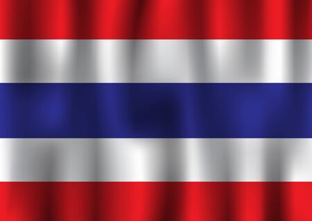 Waving of national Thailand flag vector abstract backgroundのイラスト素材
