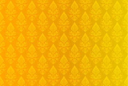 Thai golden vintage pattern abstract background, vector illustration.のイラスト素材