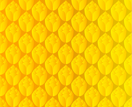 Thai golden lotus flowers vintage pattern vector abstract backgroundのイラスト素材