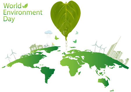 World environment day concept, vector illustrationのイラスト素材