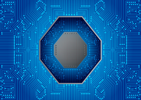 Circuit board texture background, technology concept vector illustrationのイラスト素材