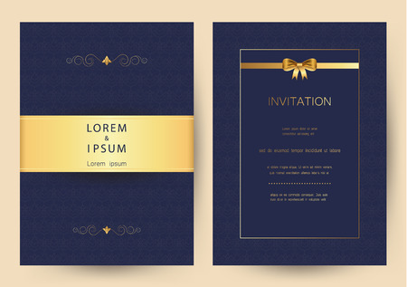 Luxury golden vintage wedding, invitation, celebration,greeting,congratulations cards vector pattern background templateのイラスト素材