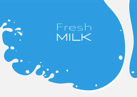 Pouring milk with splash abstract background vector illustrationのイラスト素材