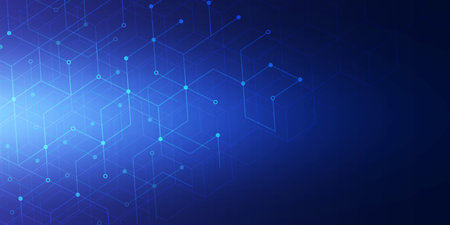 Futuristic global digital big data connection technology abstract background vector illustration