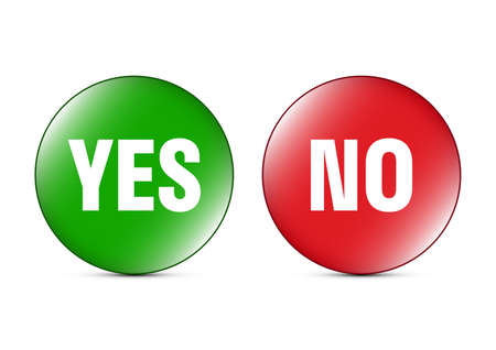 Yes and no sign icon button vector illustrationのイラスト素材