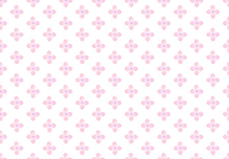 Watercolor pink flower seamless pattern background vector illustrationのイラスト素材