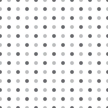 Black and gray dot on white background seamless pattern vector illustrationのイラスト素材