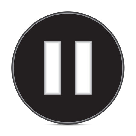 Pause button icon vector illustrationのイラスト素材