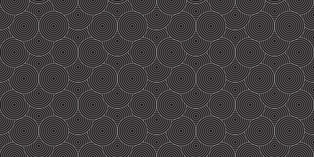 Modern geometric line circle abstract background seamless pattern vector illustration