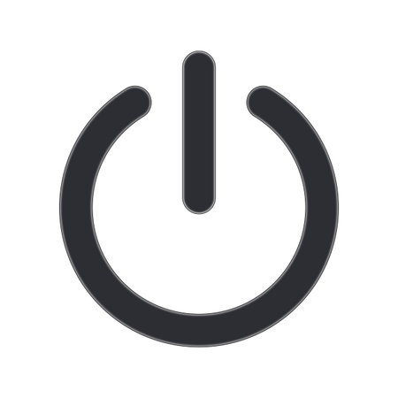 Black and white button on off sign vector illustration