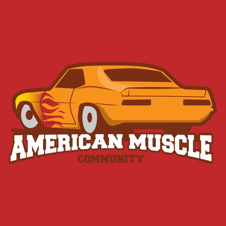 American Muscle Community Logoのイラスト素材