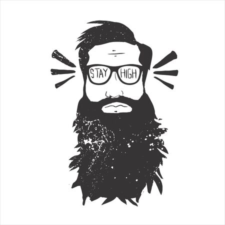 Stay High Beardのイラスト素材