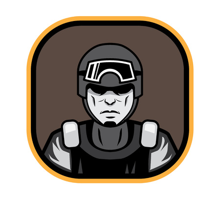 Special Forces Logo isolated illustration vectorのイラスト素材