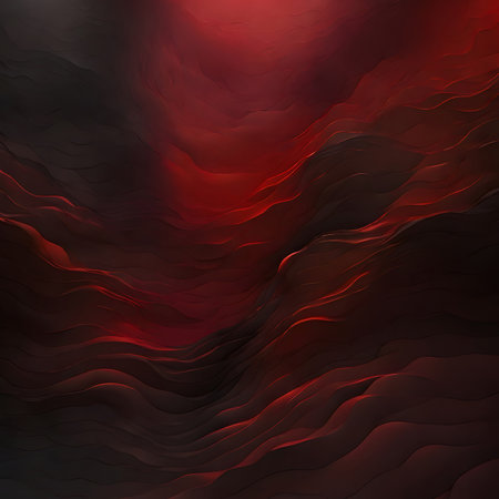 Abstract red and black wavy background. Computer generated 3D renderの素材