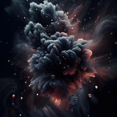 3D illustration of abstract fractal for creative design looks like smokeの素材