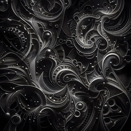 Abstract fractal background. Computer-generated image. Digital art.の素材