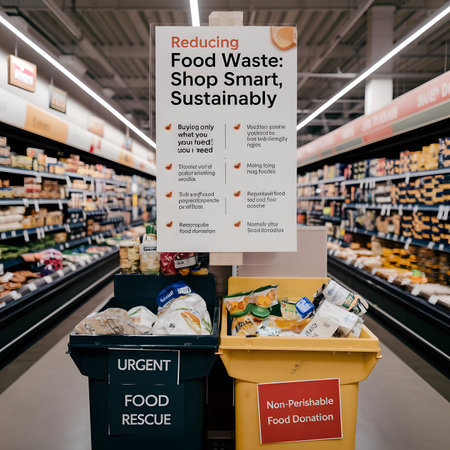 interior shot of a grocery store in Frankfurt.の素材